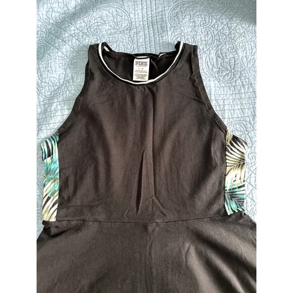 Women Victoria Secret PINK Dress Size Large Black with Floral Pre Owned - Picture 2 of 6